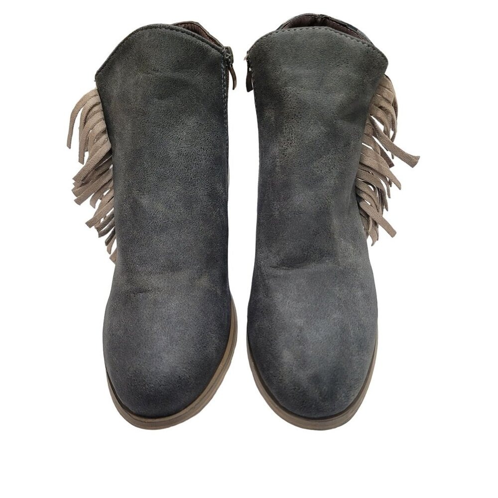 Women's Buffalo 10 Tassel Plaid Ankle Boots Western Boho Festival Y2K - Picture 2 of 8